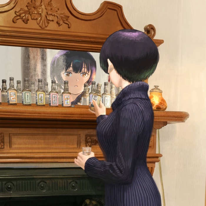 Glass of Spilling Heart